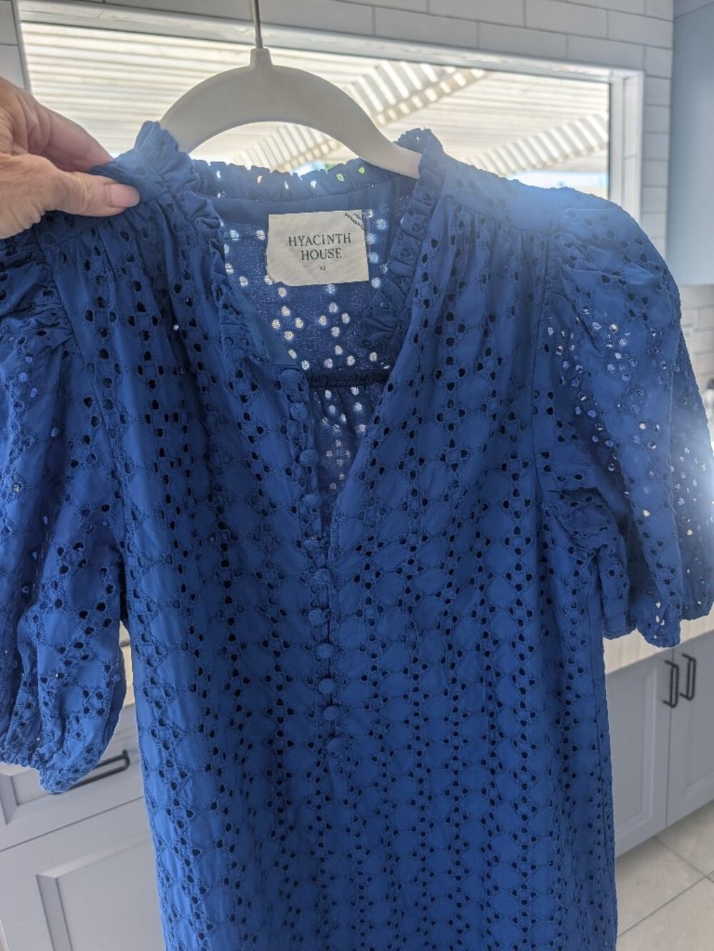 Gorgeous Royal Blue Hill-House Eyelet Dress in x small NWT and Never Worn